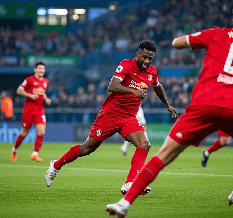 莱比锡红牛挥汗奋战不畏强敌